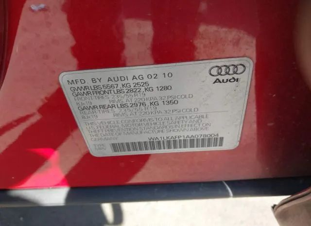 Photo 8 VIN: WA1LKAFP1AA078004 - AUDI Q5 