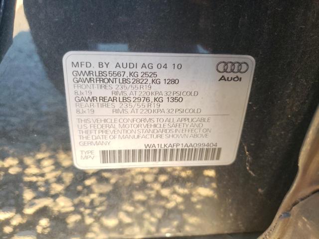 Photo 9 VIN: WA1LKAFP1AA099404 - AUDI Q5 PREMIUM 