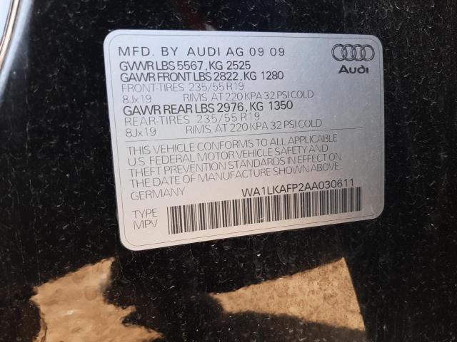 Photo 11 VIN: WA1LKAFP2AA030611 - AUDI Q5 