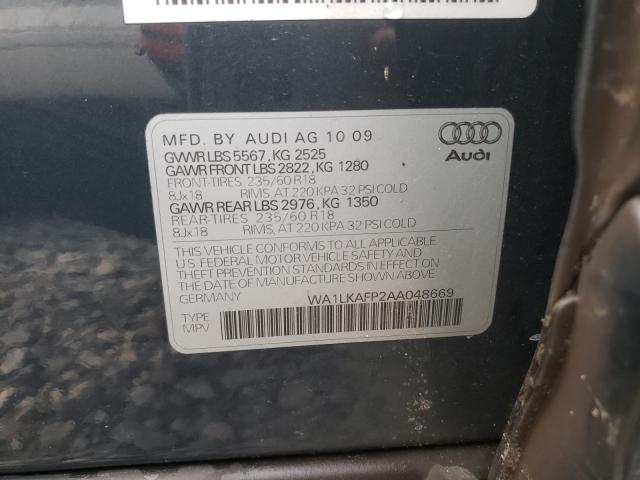 Photo 9 VIN: WA1LKAFP2AA048669 - AUDI Q5 PREMIUM 