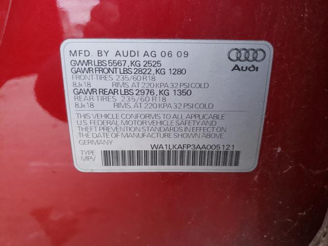 Photo 9 VIN: WA1LKAFP3AA005121 - AUDI Q5 PREMIUM 