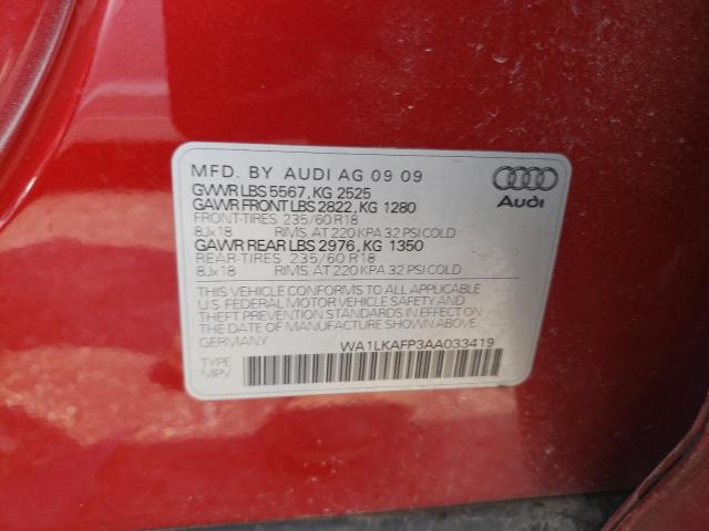 Photo 13 VIN: WA1LKAFP3AA033419 - AUDI Q5 PREMIUM 