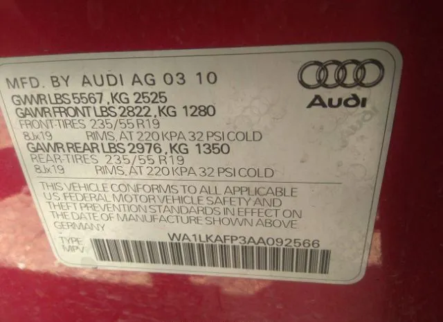 Photo 8 VIN: WA1LKAFP3AA092566 - AUDI Q5 