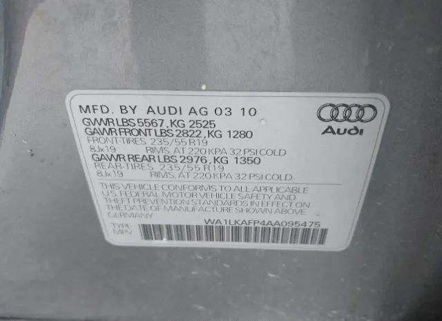 Photo 8 VIN: WA1LKAFP4AA095475 - AUDI Q5 