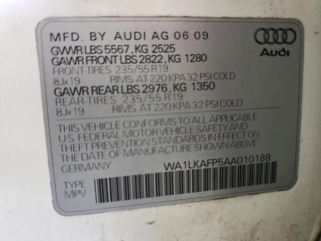 Photo 12 VIN: WA1LKAFP5AA010188 - AUDI Q5 PREMIUM 