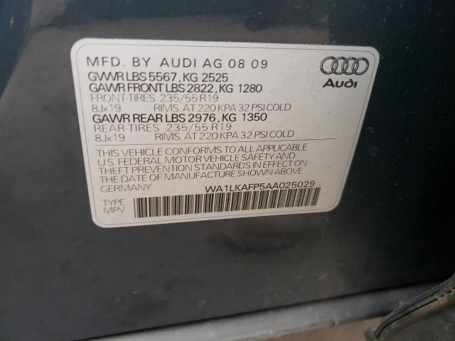 Photo 9 VIN: WA1LKAFP5AA025029 - AUDI Q5 PREMIUM 