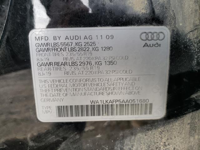 Photo 9 VIN: WA1LKAFP5AA051680 - AUDI Q5 PREMIUM 