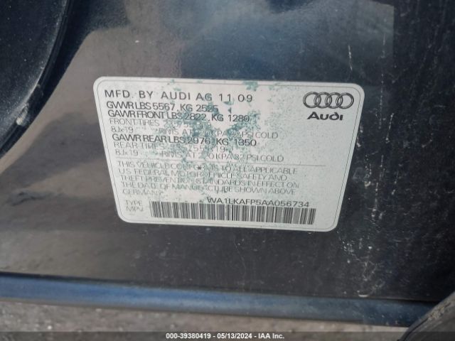 Photo 8 VIN: WA1LKAFP5AA056734 - AUDI Q5 