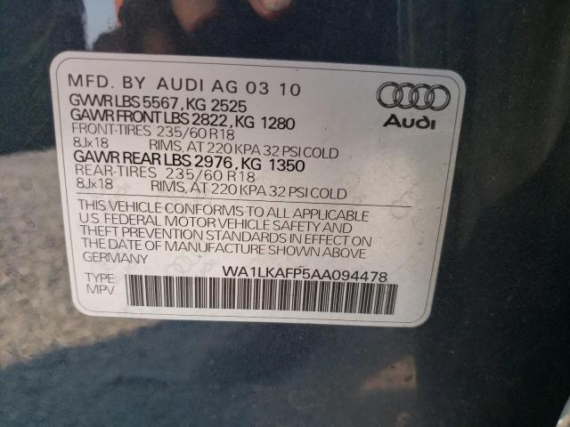 Photo 12 VIN: WA1LKAFP5AA094478 - AUDI Q5 PREMIUM 