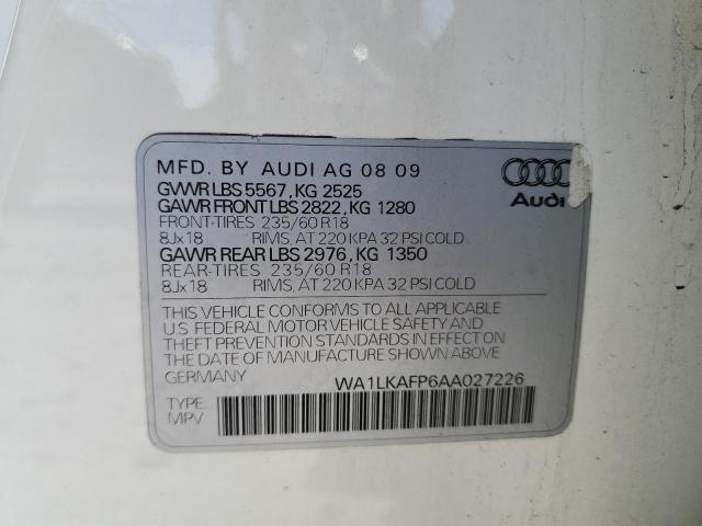 Photo 12 VIN: WA1LKAFP6AA027226 - AUDI Q5 