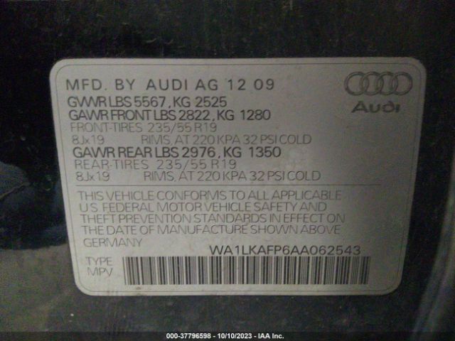 Photo 8 VIN: WA1LKAFP6AA062543 - AUDI Q5 