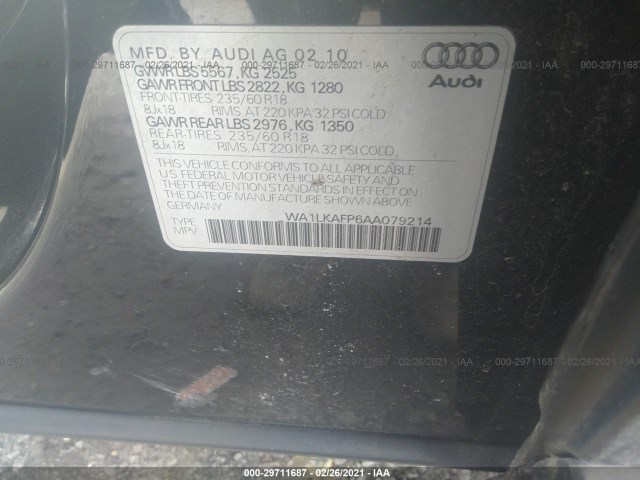 Photo 8 VIN: WA1LKAFP6AA079214 - AUDI Q5 