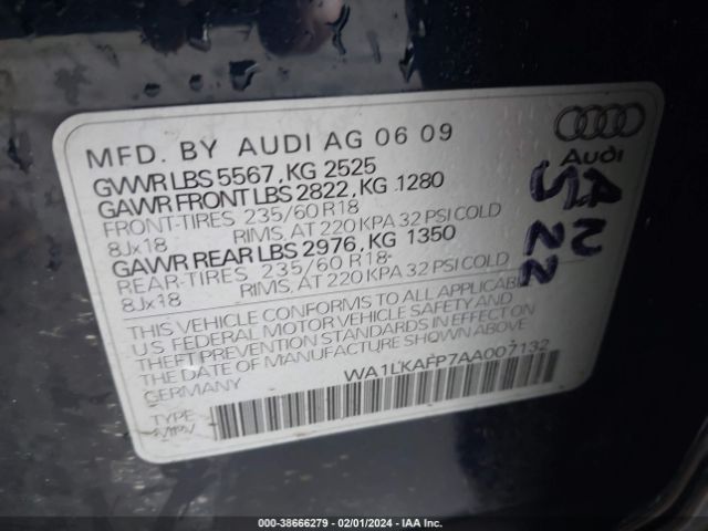 Photo 8 VIN: WA1LKAFP7AA007132 - AUDI Q5 