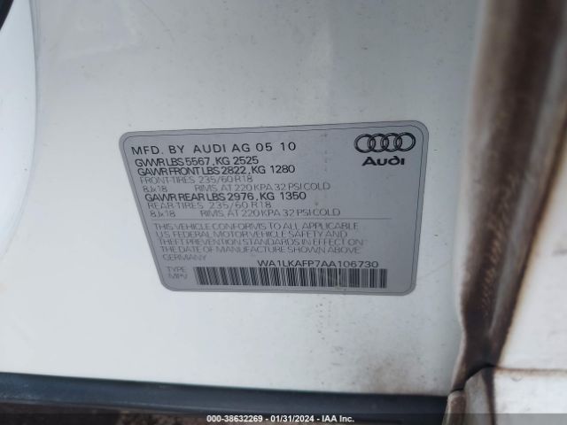 Photo 8 VIN: WA1LKAFP7AA106730 - AUDI Q5 