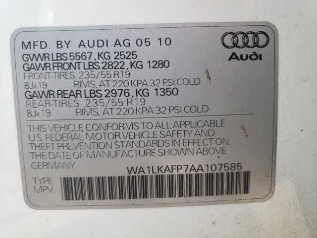 Photo 9 VIN: WA1LKAFP7AA107585 - AUDI Q5 PREMIUM 