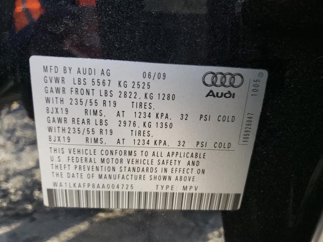 Photo 9 VIN: WA1LKAFP8AA004725 - AUDI Q5 PREMIUM 