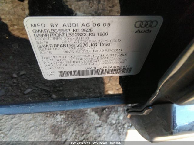 Photo 8 VIN: WA1LKAFP8AA006572 - AUDI Q5 