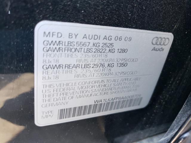 Photo 9 VIN: WA1LKAFP8AA008726 - AUDI Q5 PREMIUM 