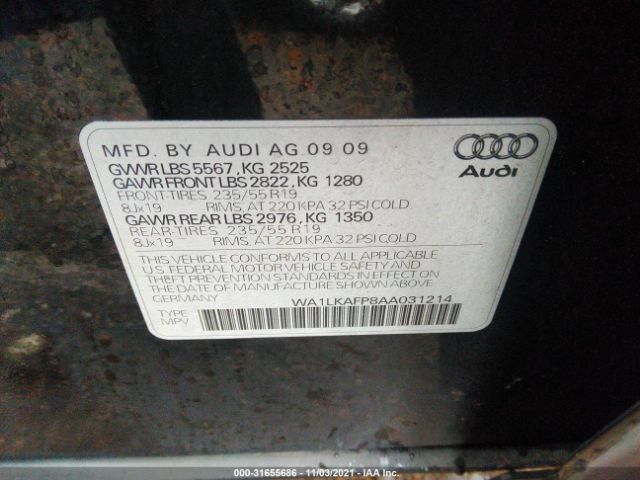 Photo 8 VIN: WA1LKAFP8AA031214 - AUDI Q5 