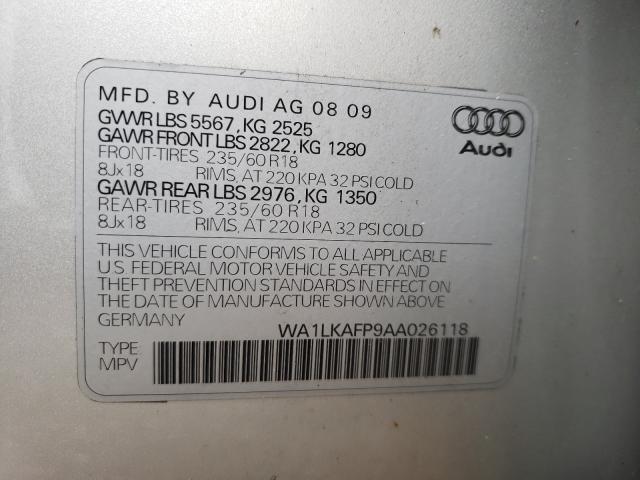 Photo 9 VIN: WA1LKAFP9AA026118 - AUDI Q5 PREMIUM 