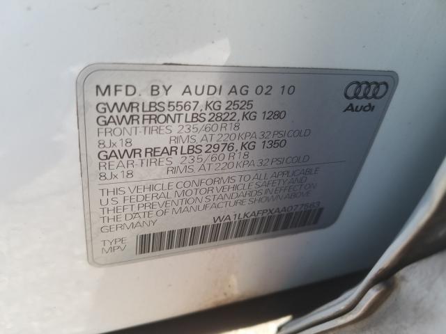 Photo 9 VIN: WA1LKAFPXAA077563 - AUDI Q5 PREMIUM 