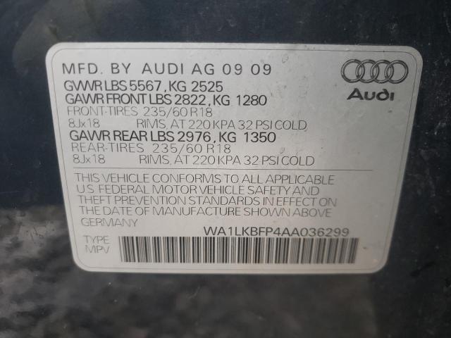 Photo 9 VIN: WA1LKBFP4AA036299 - AUDI Q5 PREMIUM 