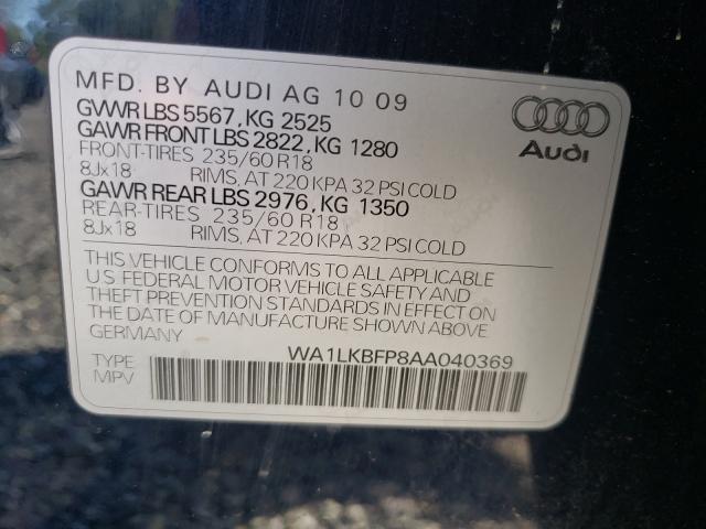 Photo 9 VIN: WA1LKBFP8AA040369 - AUDI Q5 PREMIUM 