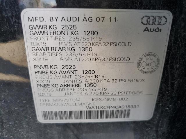 Photo 13 VIN: WA1LKCFP4CA018331 - AUDI Q5 PREMIUM 