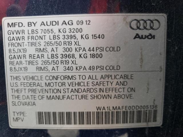 Photo 9 VIN: WA1LMAFE0DD005136 - AUDI Q7 PREMIUM 