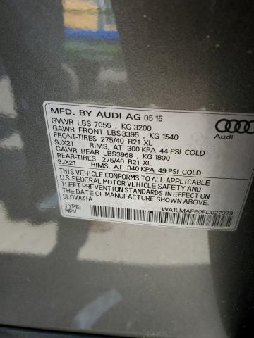 Photo 12 VIN: WA1LMAFE0FD027379 - AUDI Q7 TDI PRE 