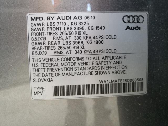 Photo 9 VIN: WA1LMAFE1BD000508 - AUDI Q7 PREMIUM 