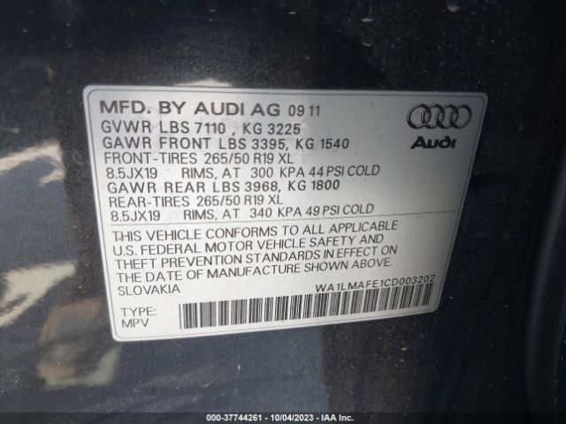 Photo 8 VIN: WA1LMAFE1CD003202 - AUDI Q7 