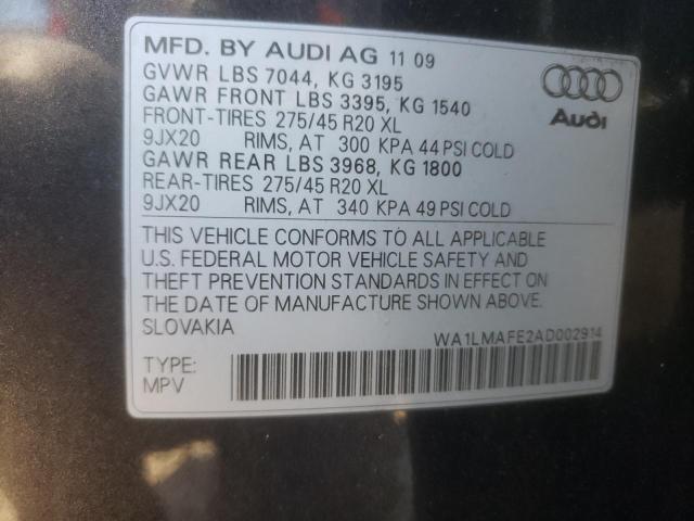 Photo 9 VIN: WA1LMAFE2AD002914 - AUDI Q7 