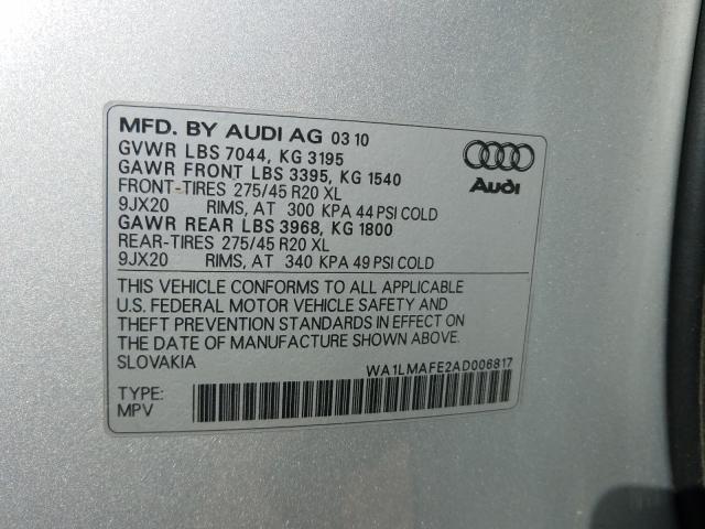 Photo 9 VIN: WA1LMAFE2AD006817 - AUDI Q7 