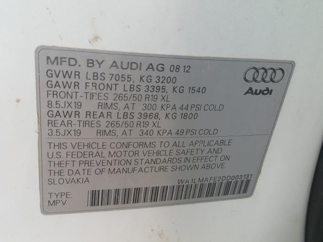 Photo 9 VIN: WA1LMAFE2DD003131 - AUDI Q7 PREMIUM 