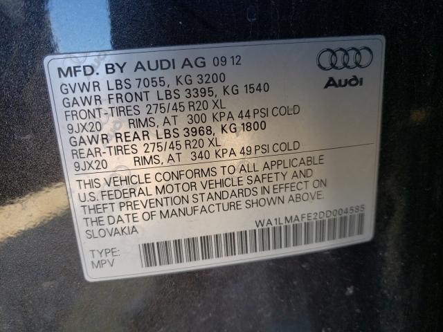 Photo 9 VIN: WA1LMAFE2DD004585 - AUDI Q7 