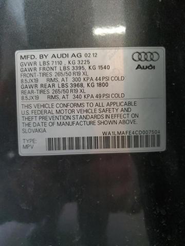 Photo 11 VIN: WA1LMAFE4CD007504 - AUDI Q7 