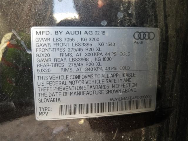 Photo 9 VIN: WA1LMAFE4FD018006 - AUDI Q7 TDI PRE 