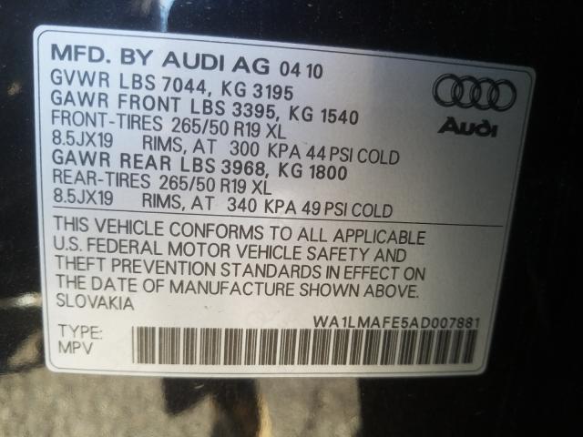 Photo 9 VIN: WA1LMAFE5AD007881 - AUDI Q7 