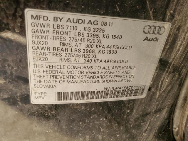 Photo 11 VIN: WA1LMAFE5CD002473 - AUDI Q7 