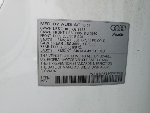 Photo 12 VIN: WA1LMAFE5CD003929 - AUDI Q7 