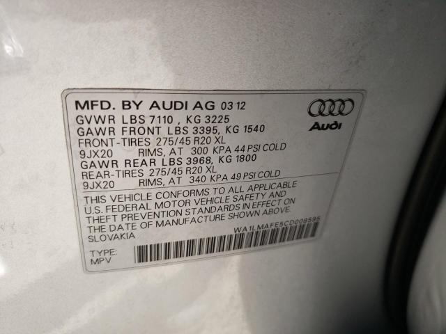 Photo 9 VIN: WA1LMAFE5CD008595 - AUDI Q7 PREMIUM 