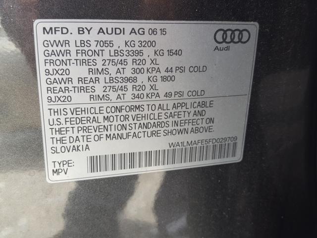 Photo 9 VIN: WA1LMAFE5FD029709 - AUDI Q7 TDI PRE 