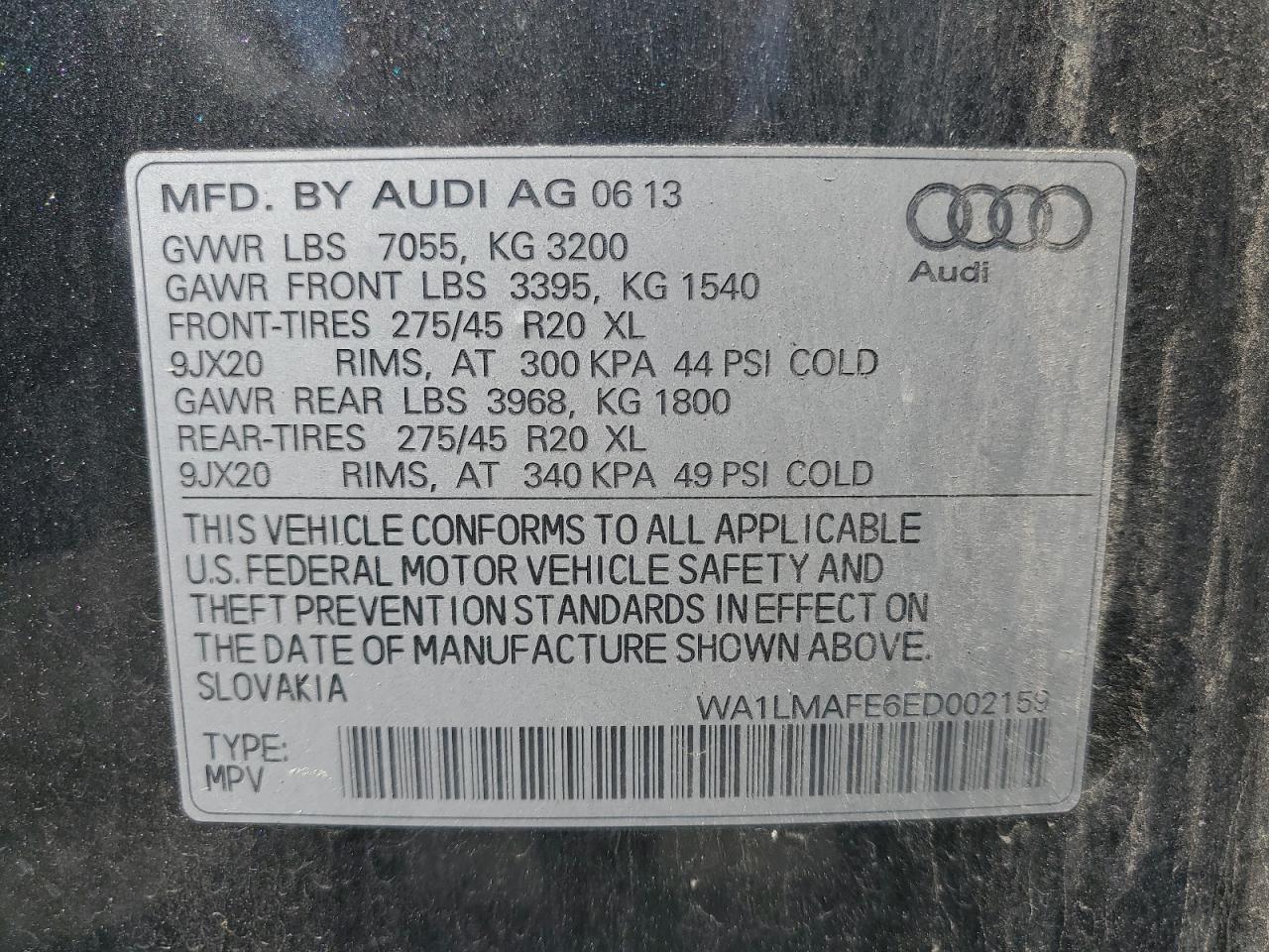 Photo 12 VIN: WA1LMAFE6ED002159 - AUDI Q7 