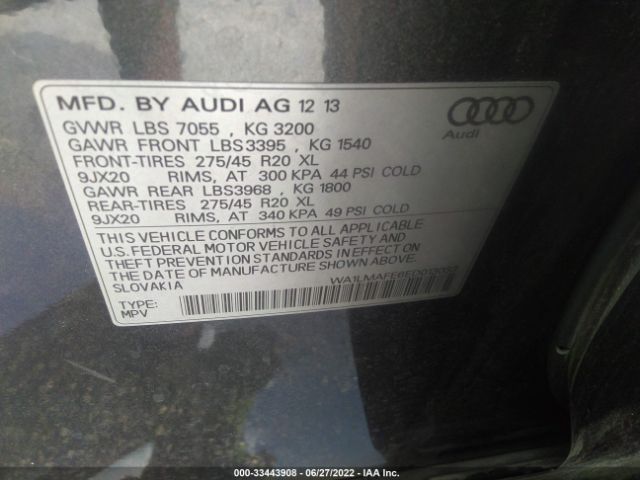 Photo 8 VIN: WA1LMAFE6ED013033 - AUDI Q7 