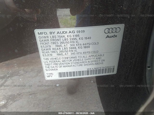 Photo 8 VIN: WA1LMAFE7AD002116 - AUDI Q7 