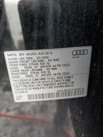 Photo 13 VIN: WA1LMAFE7FD005718 - AUDI Q7 TDI PRE 