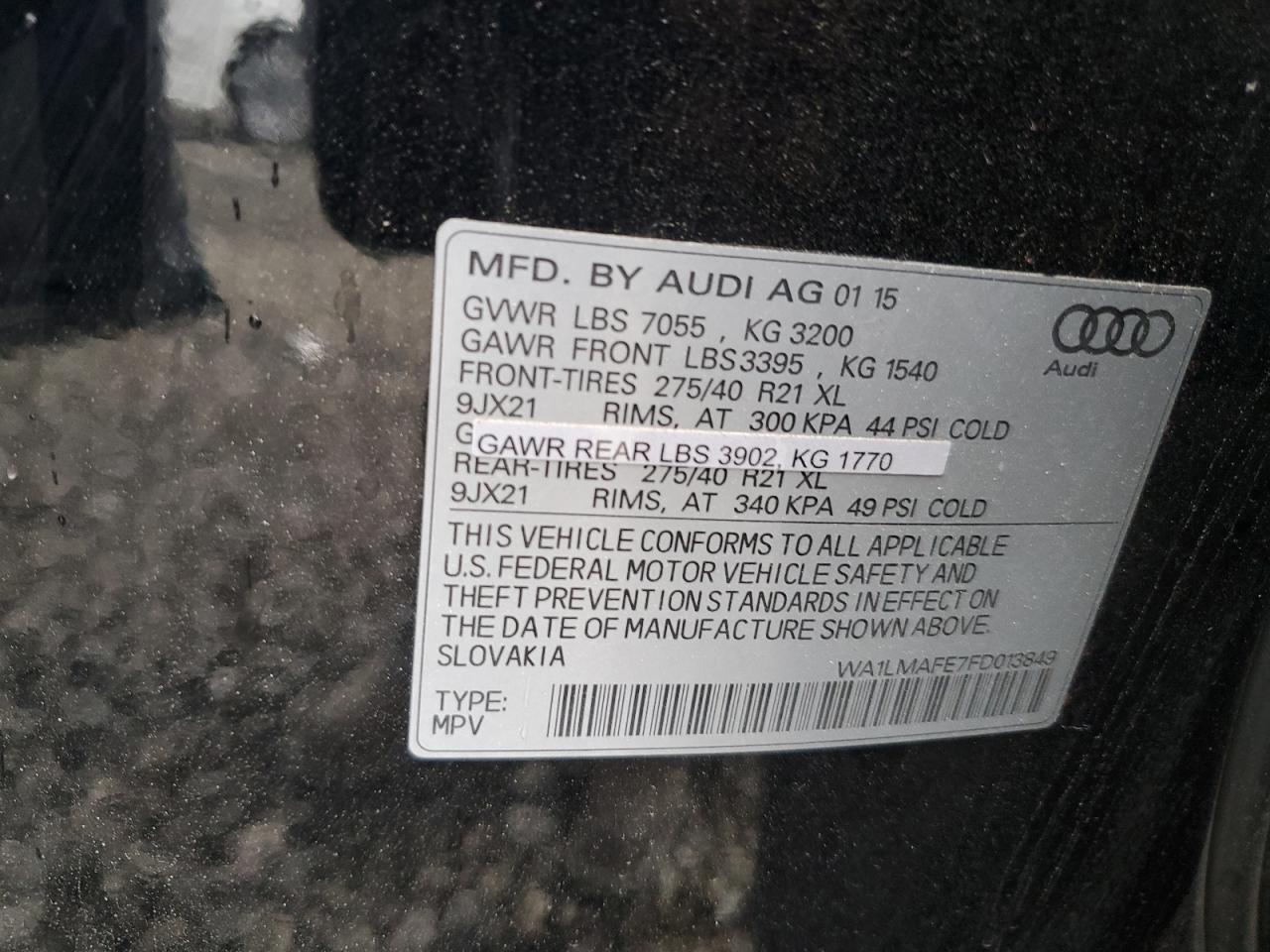 Photo 11 VIN: WA1LMAFE7FD013849 - AUDI Q7 