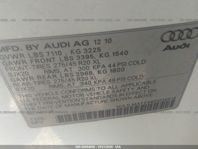 Photo 8 VIN: WA1LMAFE8BD006516 - AUDI Q7 