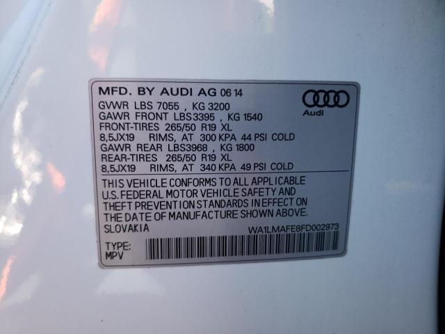 Photo 12 VIN: WA1LMAFE8FD002973 - AUDI Q7 TDI PRE 